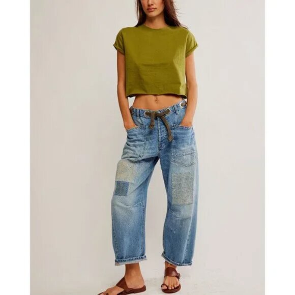 Free People We The Free The Perfect Tee / Peat Moss NWOT - (S) - Picture 3 of 6